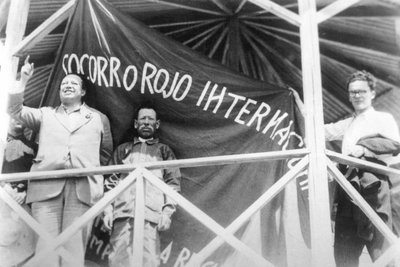 International Red Aid: Diego Rivera at a Rally of 